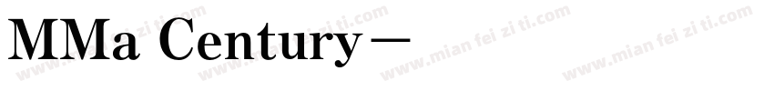 MMa Century字体转换